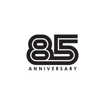 85th years celebrating anniversary icon logo design vector template