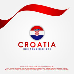 Croatia Independence Day Vector Design Template