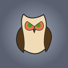 Owl icon. EPS vector file