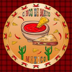 illustration 15 design on the Mexican theme of Cinco de mayo celebration