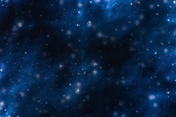 Stars, planet and galaxy in cosmos universe, space and time travel science background