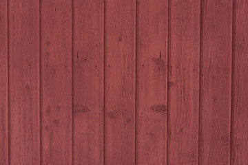 Red wooden wall as background or texture. Wooden pattern