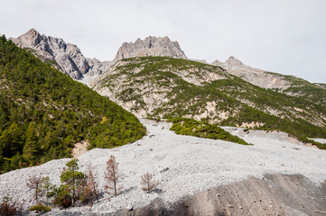S-Charl, Clemgiaschlucht, Clemgia, Murgang, Schlammlawine, Schlucht, Unterengadin, Scuol, Graubünden, Alpen, Sommer, Schweiz