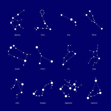 Zodiac constellation vector illustrations set © backup16