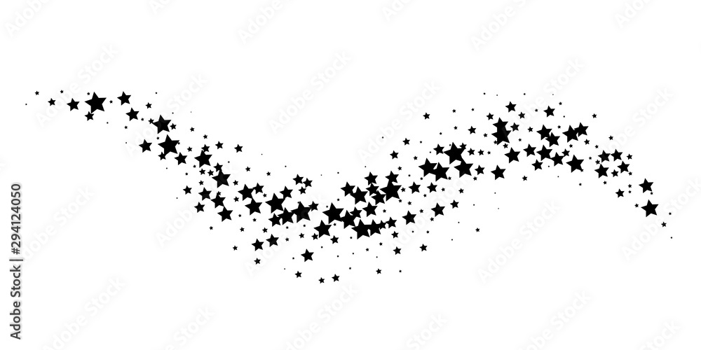 Wall mural black star way vector illustration