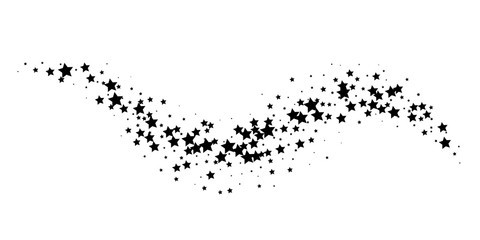 Black star way vector illustration