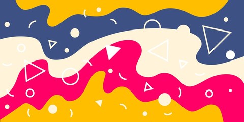 Vector creative abstract bright illustration with colorful shape