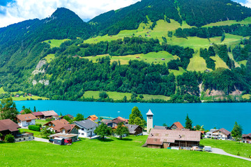 Swiss village Lungern, Switzerland