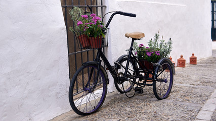 Fototapeta na wymiar Old Tricycle at Vejer de la Frontera
