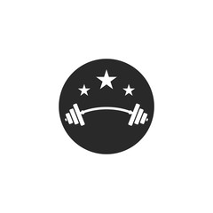 Barbell, Dumbbell Gym Icon Logo Template gym Badge, Fitness Logo concept