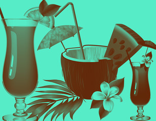 cocktail with flower