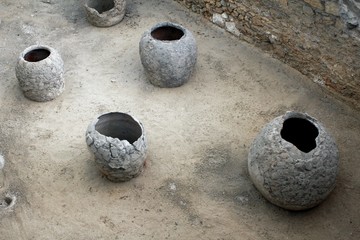 Archaeological site of Roman bath in Greece