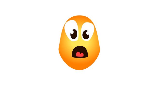 emoji itching. Face With Open Mouth. Alpha channel looped.