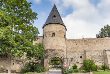 Entrance tower in the ancient city wall of Andernach, Germany