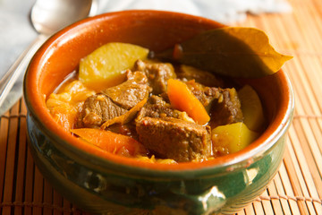 Cooked beef dish spanish gastronomy