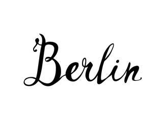 BERLIN. Word of calligrapic letters