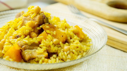 Spanish traditional rice dish paella