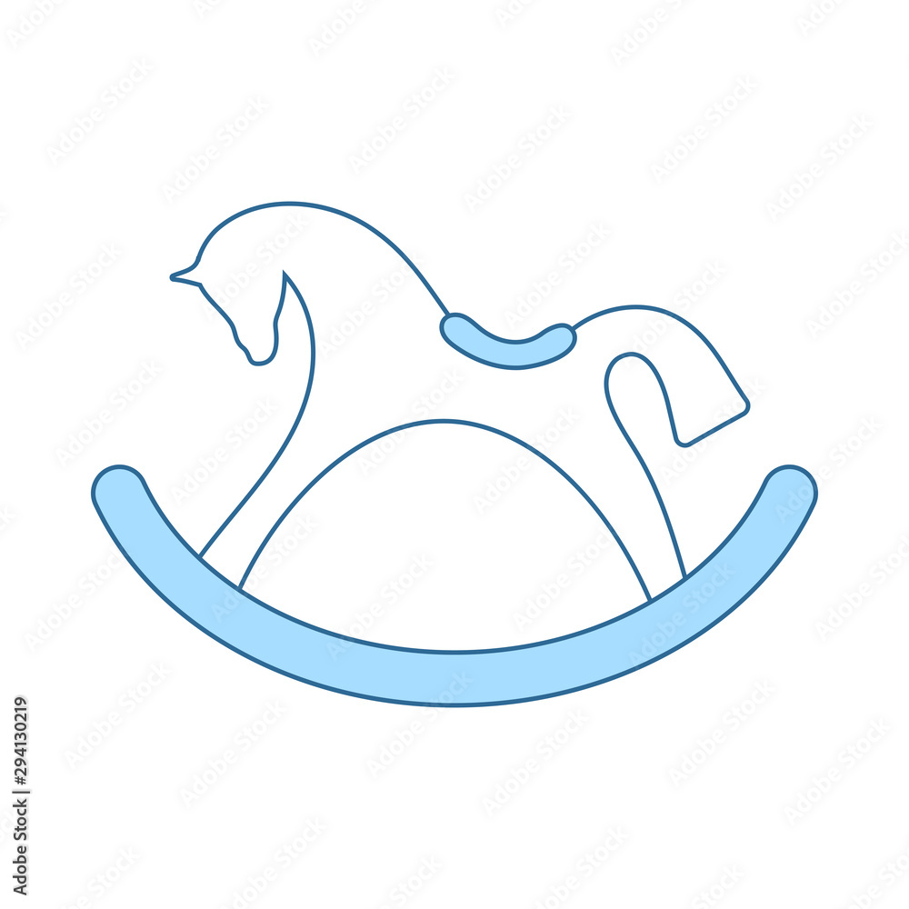 Wall mural rocking horse icon