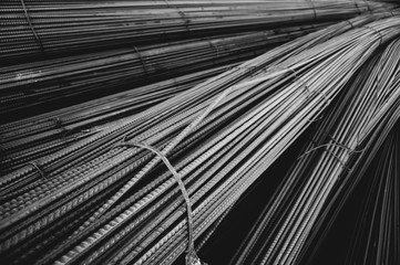 Obraz premium Reinforced iron for concrete construction