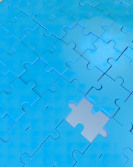 The last piece of the jigsaw puzzle to complete the mission. Includes selection path of floor and background.