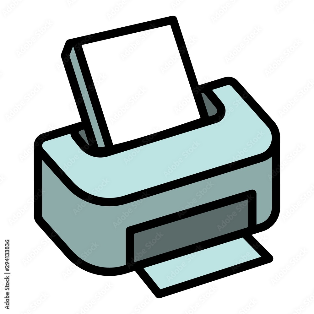 Aufkleber printer icon. outline printer vector icon for web design isolated on white background