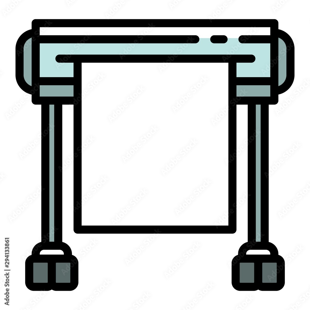 Poster plotter icon. outline plotter vector icon for web design isolated on white background