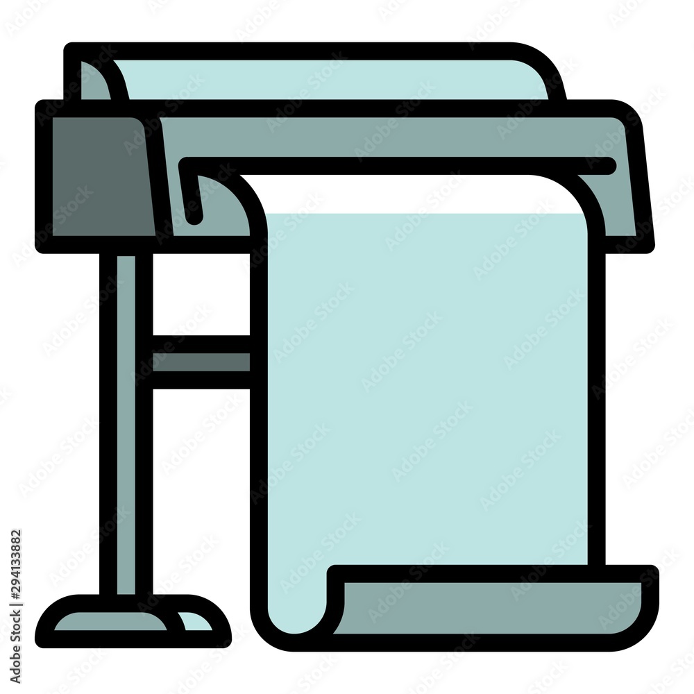 Aufkleber commercial plotter icon. outline commercial plotter vector icon for web design isolated on white bac