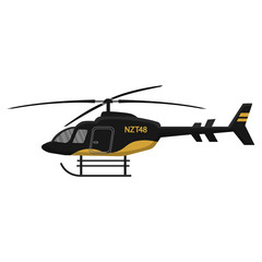 Multipurpose helicopter icon isolated on white background, air transport, aviation, vector illustration.