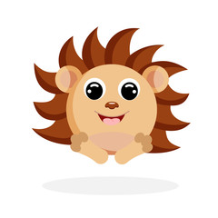 hedgehog flat vector
