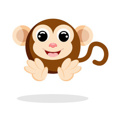monkey flat vector