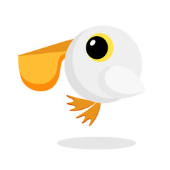 pelican flat vector