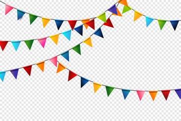 Rainbow colorful celebration flags design element 0003