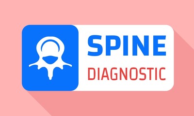 Spine diagnostic icon. Flat illustration of spine diagnostic vector icon for web design