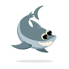 shark flat vector