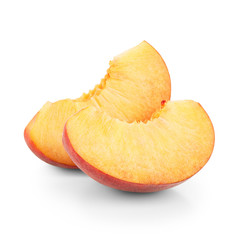 Slices of peach