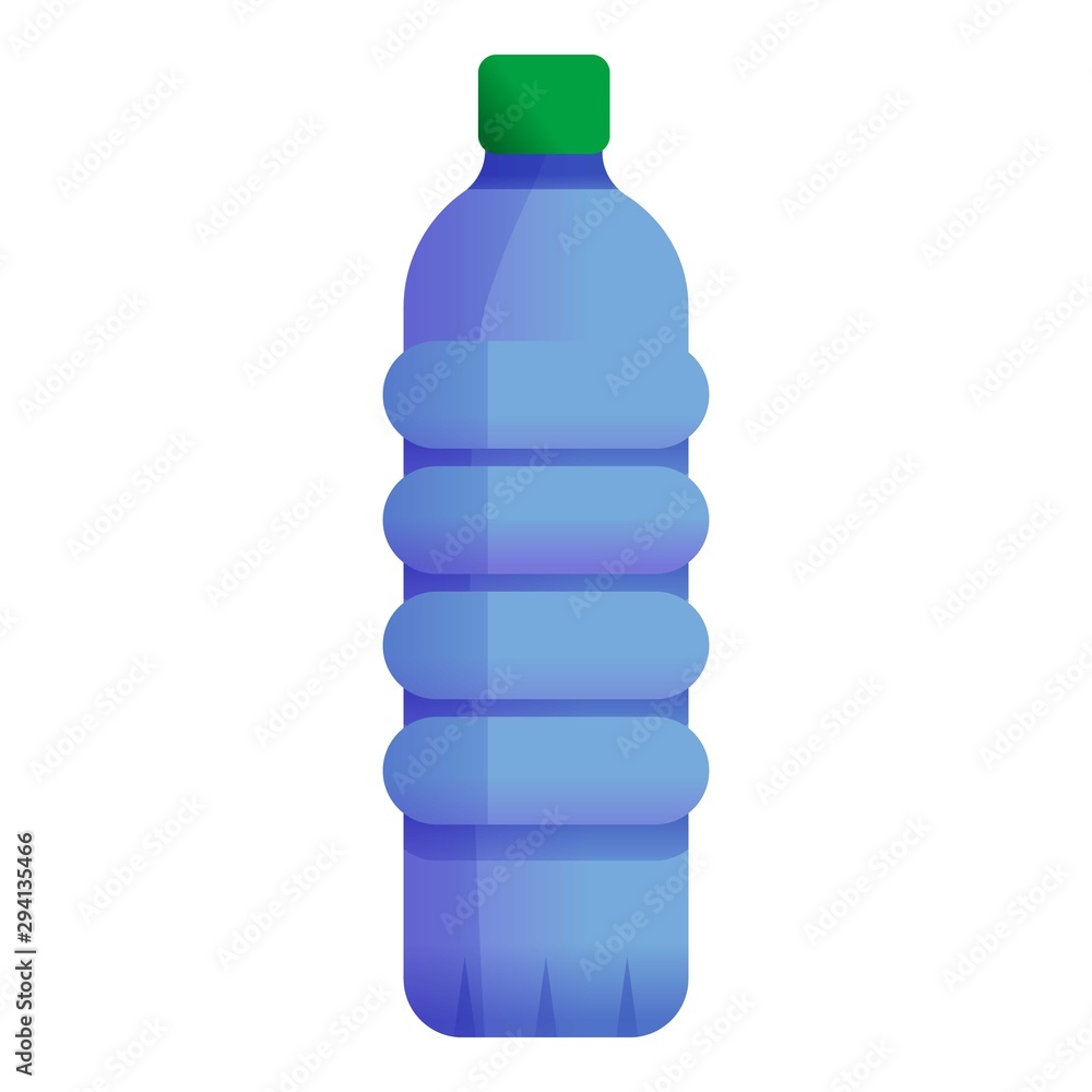 Poster garbage plastic bottle icon. cartoon of garbage plastic bottle vector icon for web design isolated o