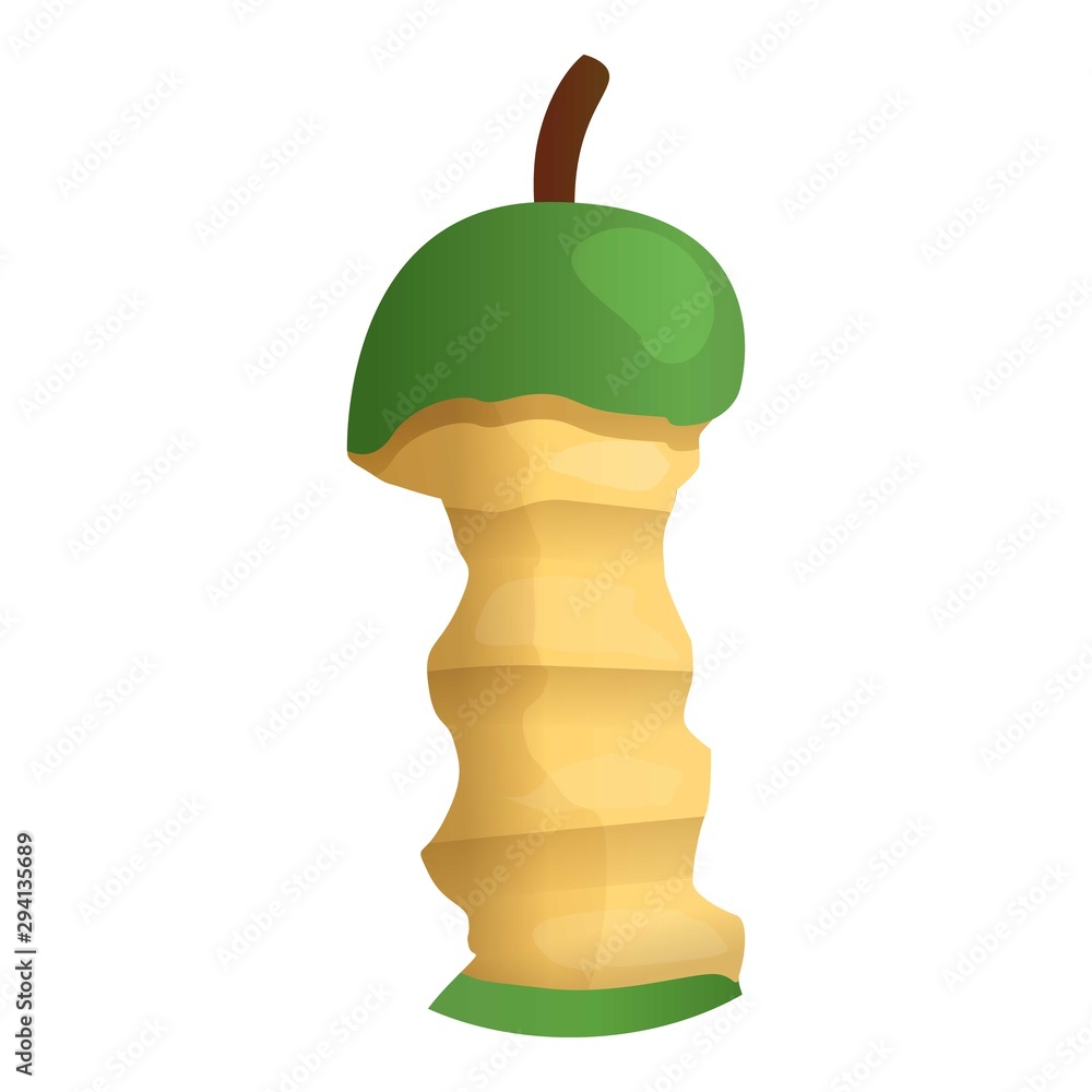 Poster rest of bite pear icon. cartoon of rest of bite pear vector icon for web design isolated on white ba