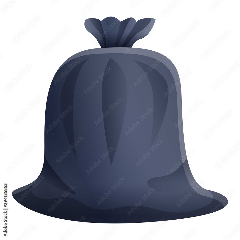 Poster full garbage bag icon. cartoon of full garbage bag vector icon for web design isolated on white back