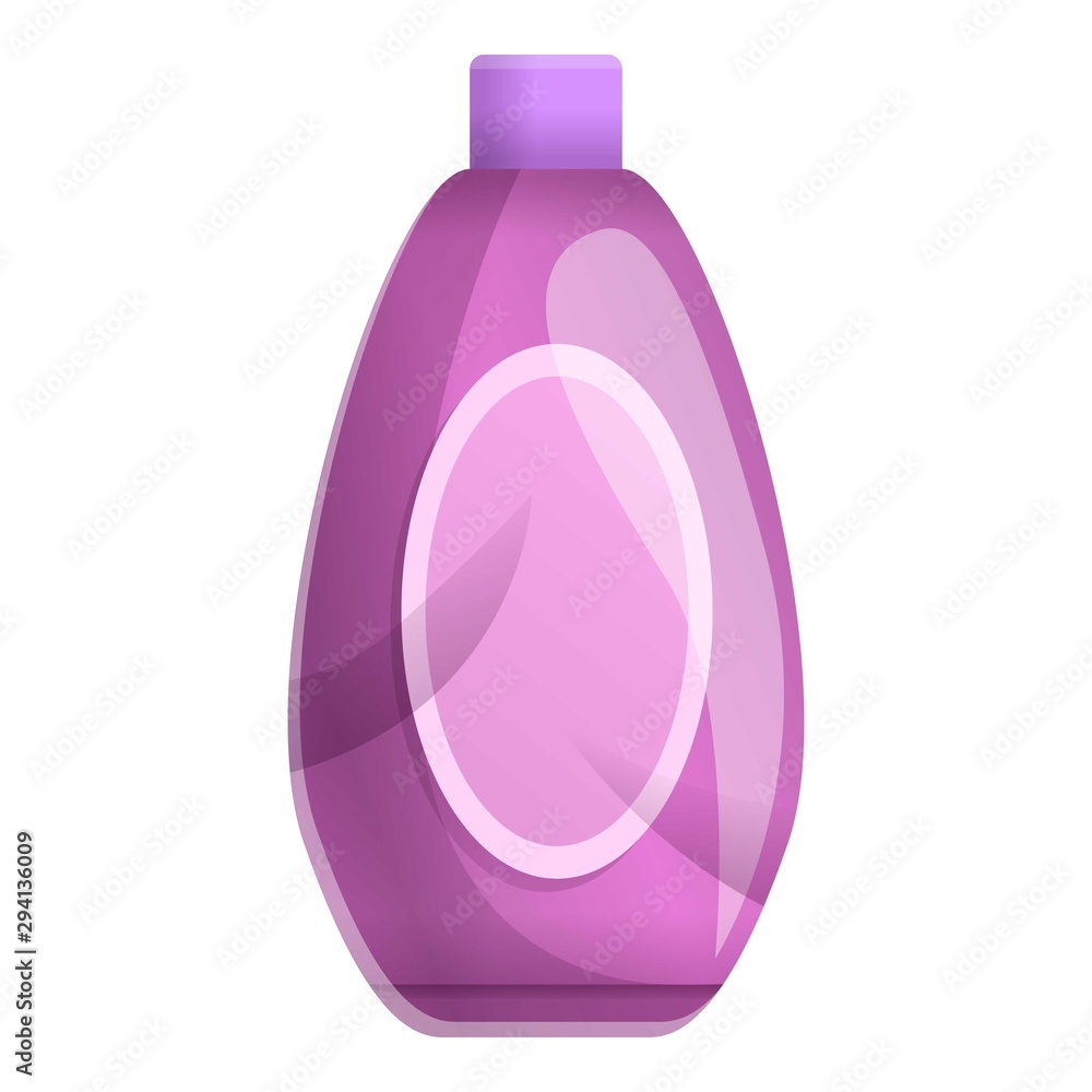 Poster empty shampoo bottle icon. cartoon of empty shampoo bottle vector icon for web design isolated on wh
