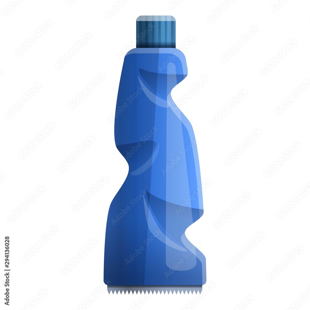 Poster garbage cleaner bottle icon. cartoon of garbage cleaner bottle vector icon for web design isolated o