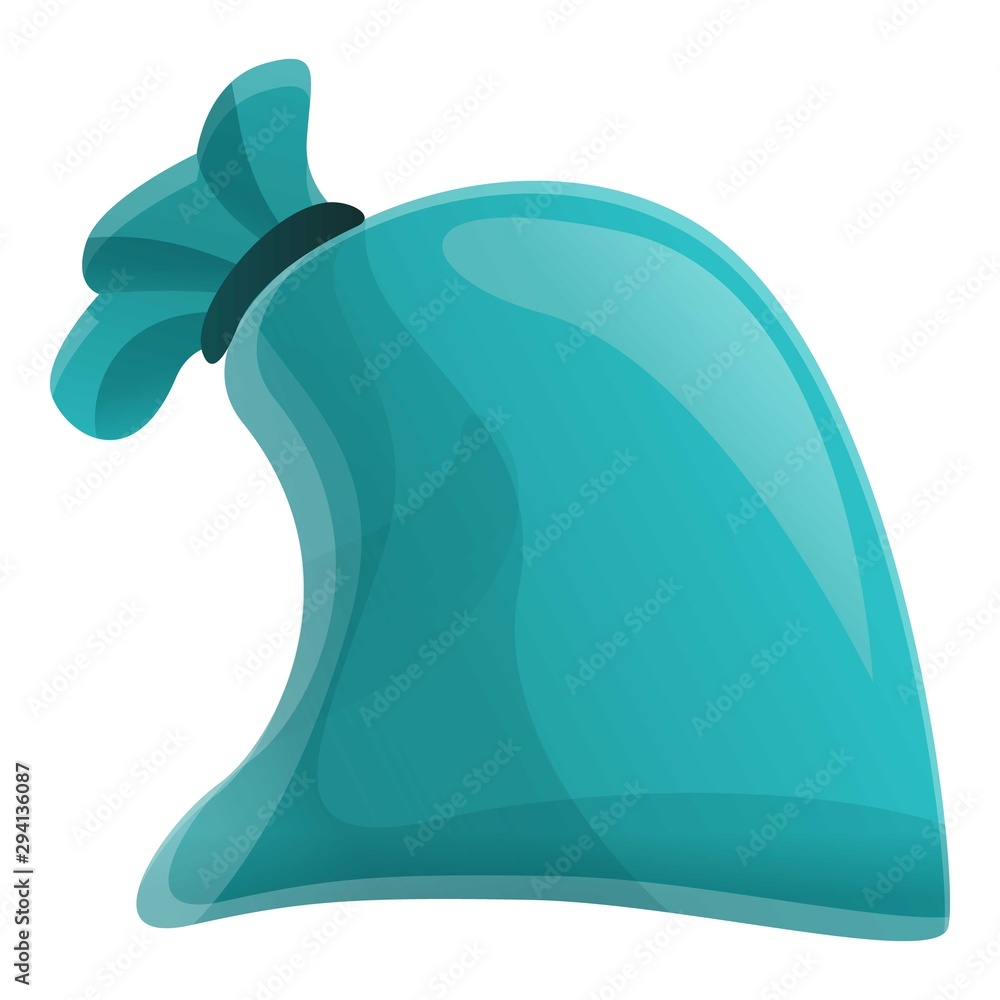 Poster transparent garbage bag icon. cartoon of transparent garbage bag vector icon for web design isolated