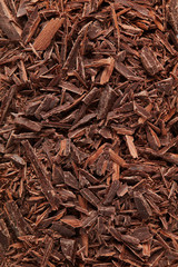 Brown chocolate chopped