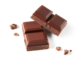 Chocolate chunks close-up