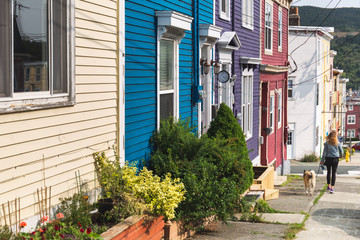 Fototapeta na wymiar Traditional house in St John's downtown, Newfoundland, Canada