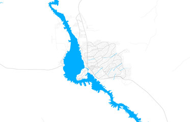 Rich detailed vector map of Lake Havasu City, Arizona, United States of America