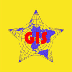 Yellow geographic information systems banner