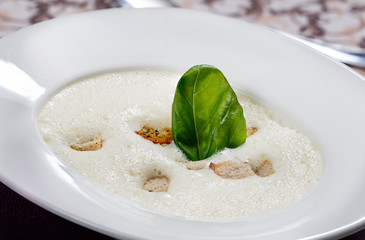 vegetable cream and mushroom soup