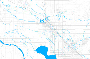 Rich detailed vector map of Caldwell, Idaho, United States of America