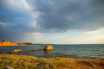 Landscape at the sea in Kassandra, Greece