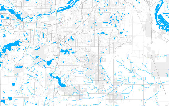 Rich detailed vector map of Apple Valley, Minnesota, United States of America © netsign